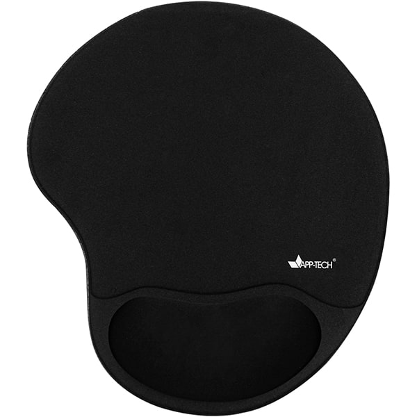 Mousepad App-Tech preto com apoio de punho em espuma